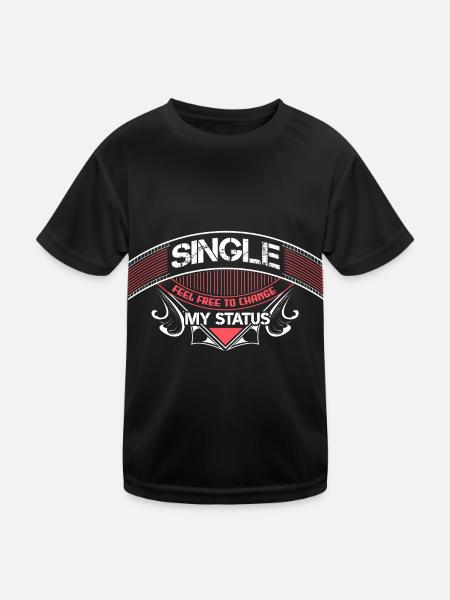 Single Unabhängig Party - Kinder Funktions-T-Shirt - Schwarz - Vorne
