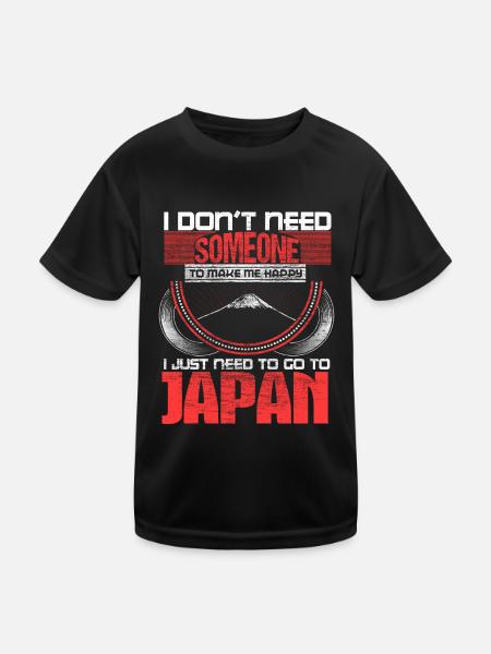 Japan Sakura Proud Gift Idea - Kids Functional T-Shirt - black - Front