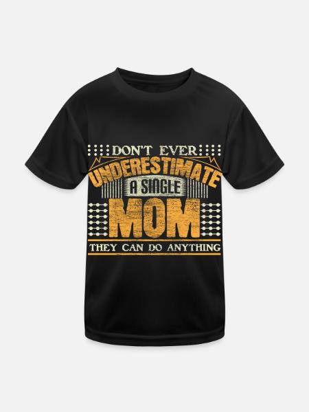 Cadeau de respect pour mère célibataire - T-shirt sport Enfant - noir - Devant