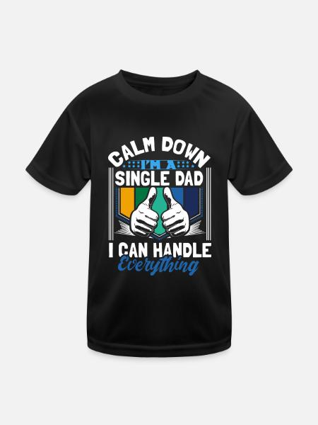Cadeau père fille monoparental - T-shirt sport Enfant - noir - Devant