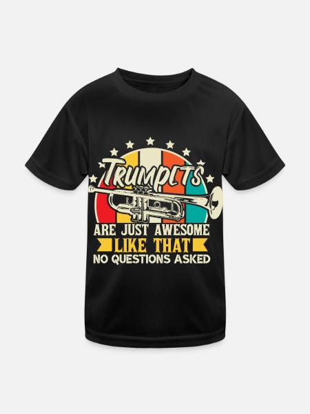 Trompettiste - T-shirt sport Enfant - noir - Devant