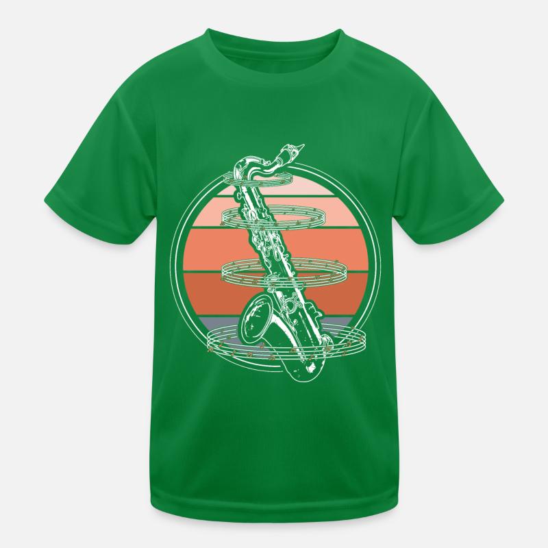 Saxophon Instrument Konzert Geschenkidee Kinder Funktions-T-Shirt