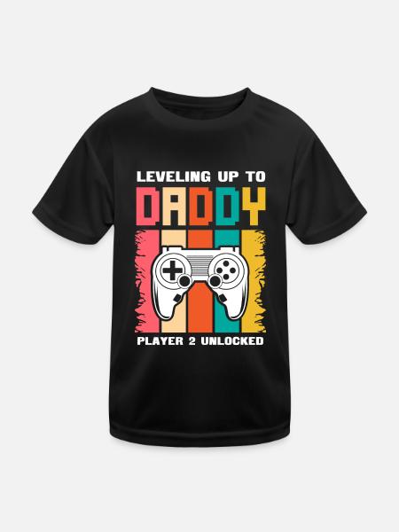 Cadeau de la fête des pères et des fils à la naissance des pères - T-shirt sport Enfant - noir - Devant