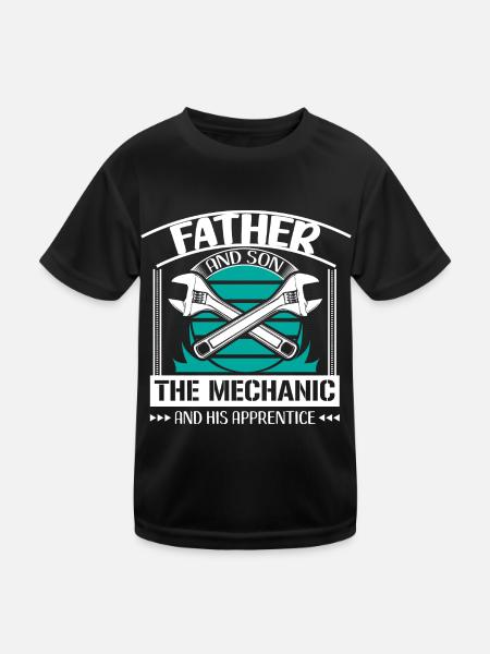 Idée cadeau père et fils pour la fête des pères naissance - T-shirt sport Enfant - noir - Devant
