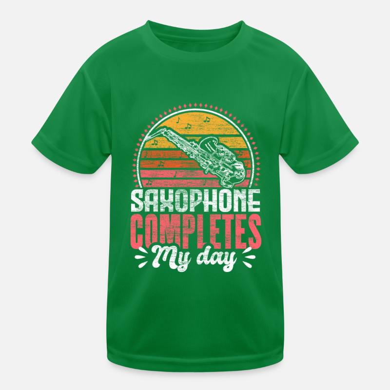 Saxophon Blues Konzert Geschenk Kinder Funktions-T-Shirt