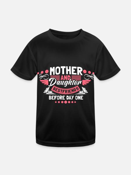 Idée cadeau mère-fille parents - T-shirt sport Enfant - noir - Devant