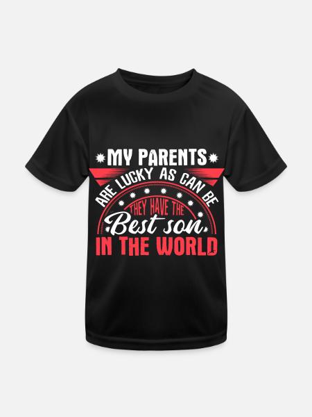 Fils Père Garçon - T-shirt sport Enfant - noir - Devant