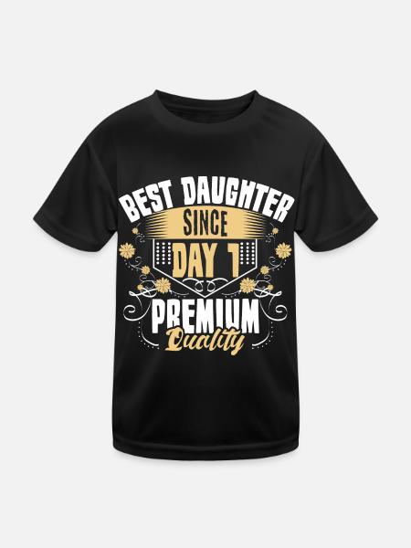 Best Daughter Parents Cute Gift - Kids Functional T-Shirt - black - Front