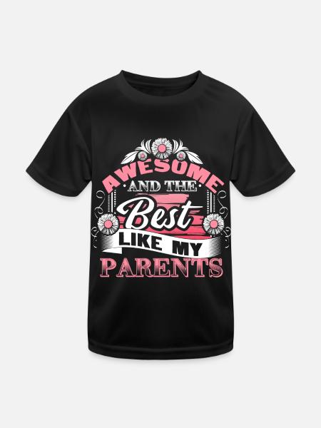 Best daughter family Süß - Kids Functional T-Shirt - black - Front