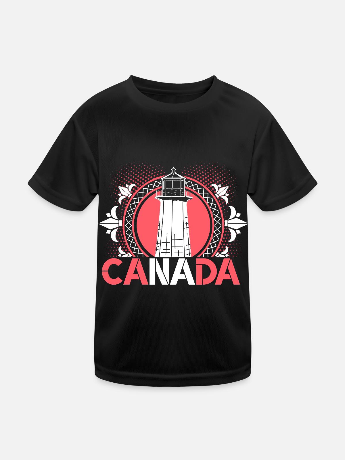 Canada Maple Leaf - Kids Functional T-Shirt - black - Front