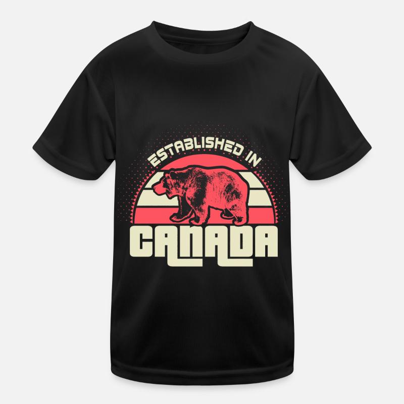 Canada Canadian Flag Kids Functional T-Shirt