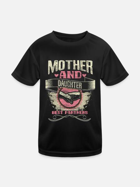 Mère Fille Meilleurs Amis Parents - T-shirt sport Enfant - noir