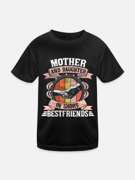 Mutter und Tochter Liebe Geschenkidee - Kinder Funktions-T-Shirt - Schwarz - Vorne