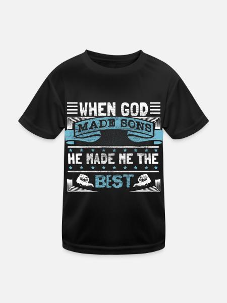 Bester Sohn Vater Geschenk - Kinder Funktions-T-Shirt - Schwarz - Vorne