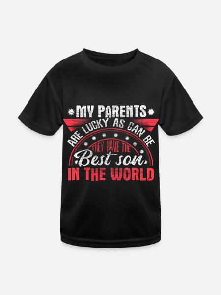 Cadeau Fils Enfant - T-shirt sport Enfant - noir - Devant
