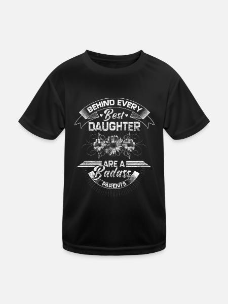 Famille fille Niedlich - T-shirt sport Enfant - noir - Devant