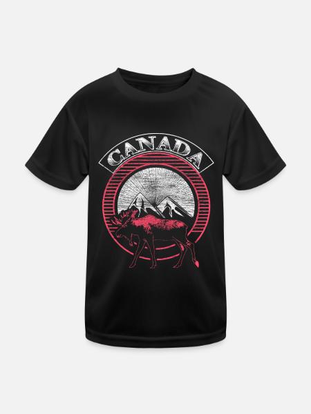 Cadeau d’origine acéricole du Canada - T-shirt sport Enfant - noir - Devant