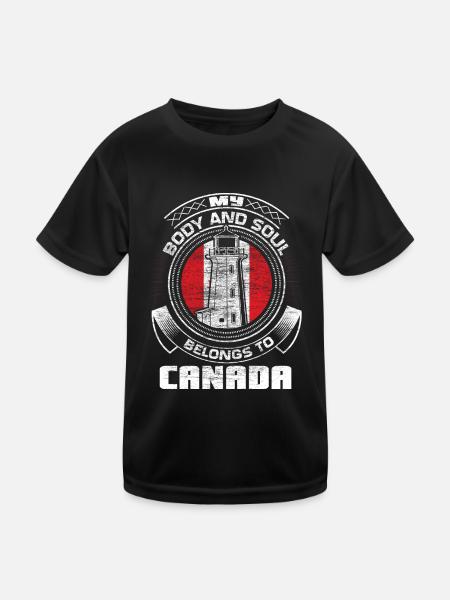 Canada Elk Country of Birth Gift Idea - Kids Functional T-Shirt - black - Front