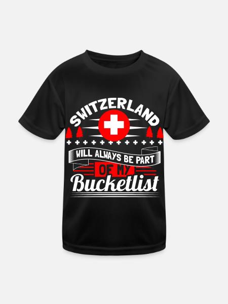 Suisse Etat neutre - T-shirt sport Enfant - noir - Devant