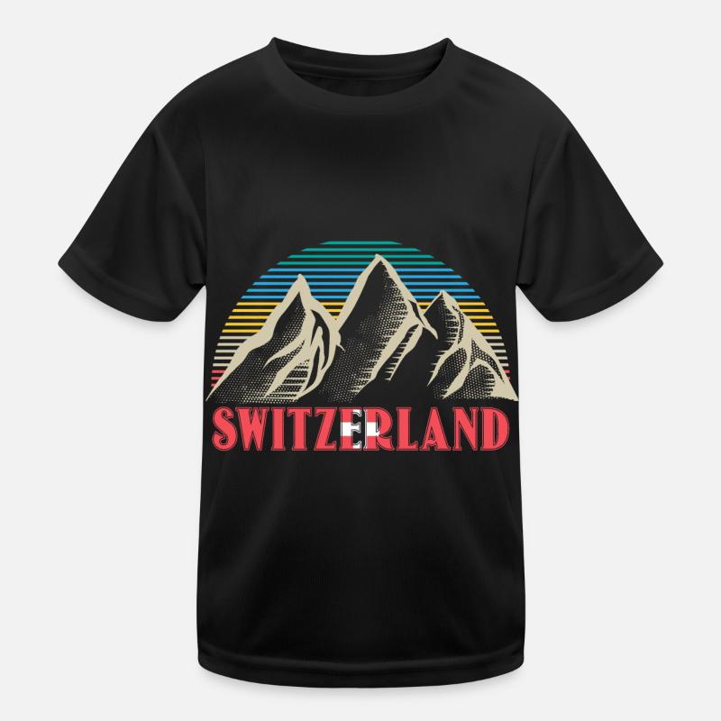 Schweiz Schweizerisch Herkunft Geschenk Kinder Funktions-T-Shirt
