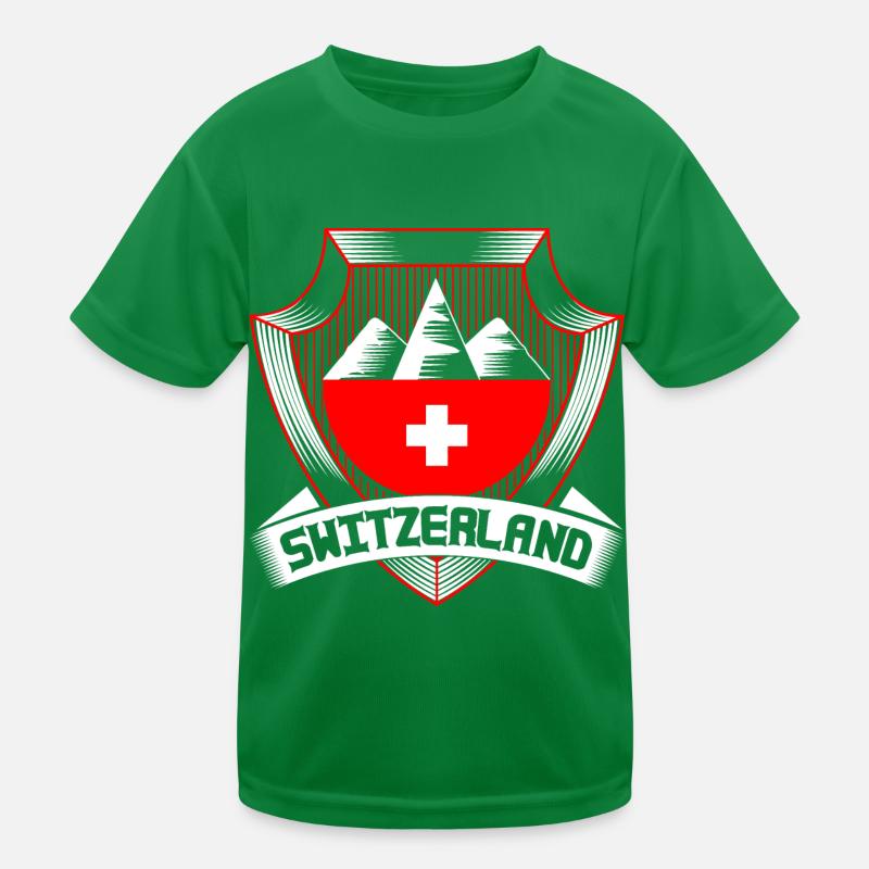 Idée cadeau d’Etat Alpes Suisse T-shirt sport Enfant