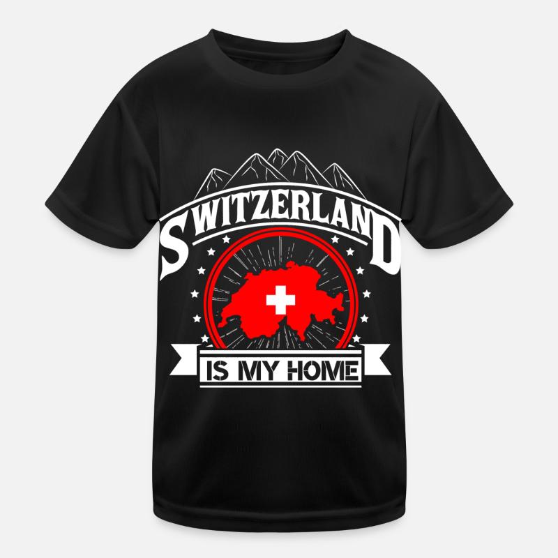 Schweiz Schweizerisch Herkunft Geschenk Kinder Funktions-T-Shirt
