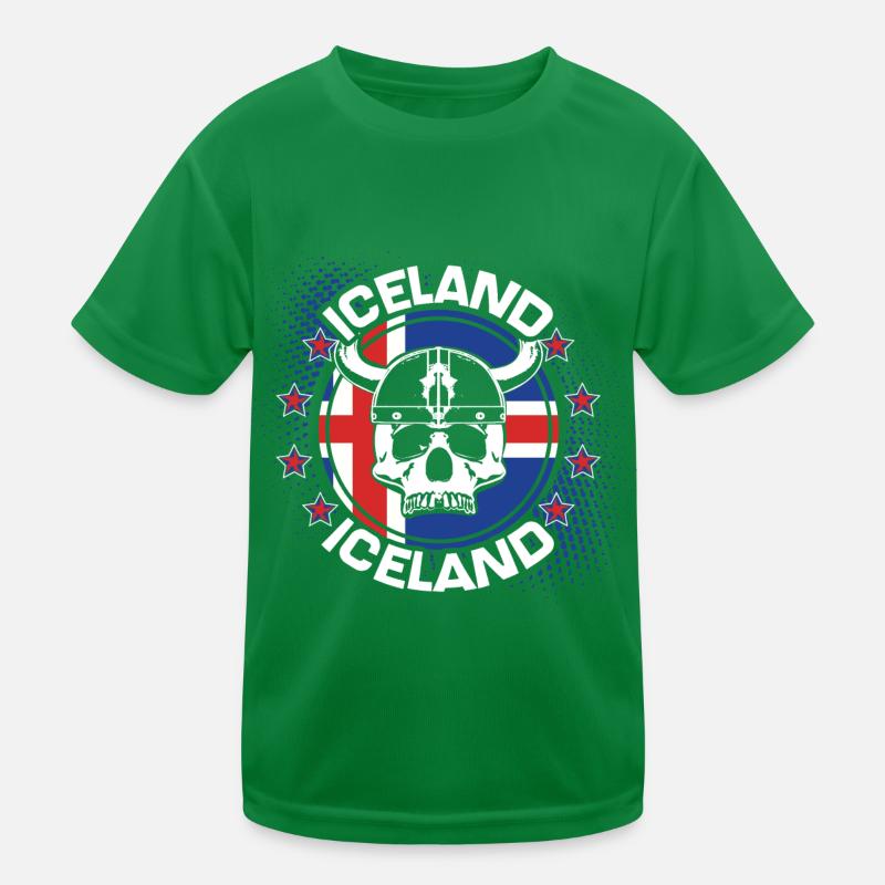 Island Vulkan Republik Geschenkidee Kinder Funktions-T-Shirt