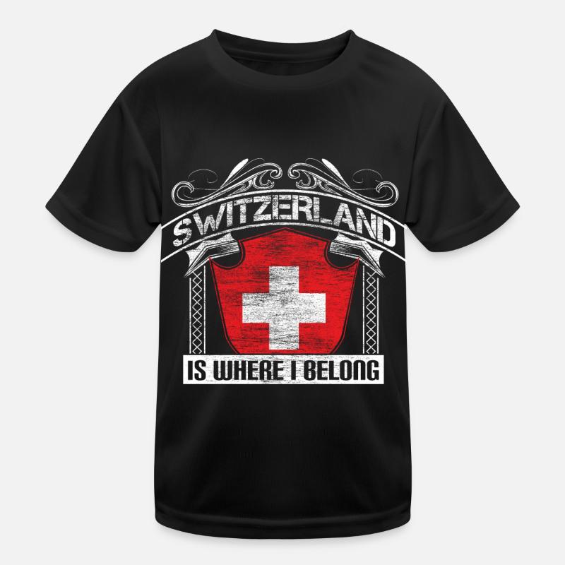 Switzerland Neutrality Gift Idea Kids Functional T-Shirt