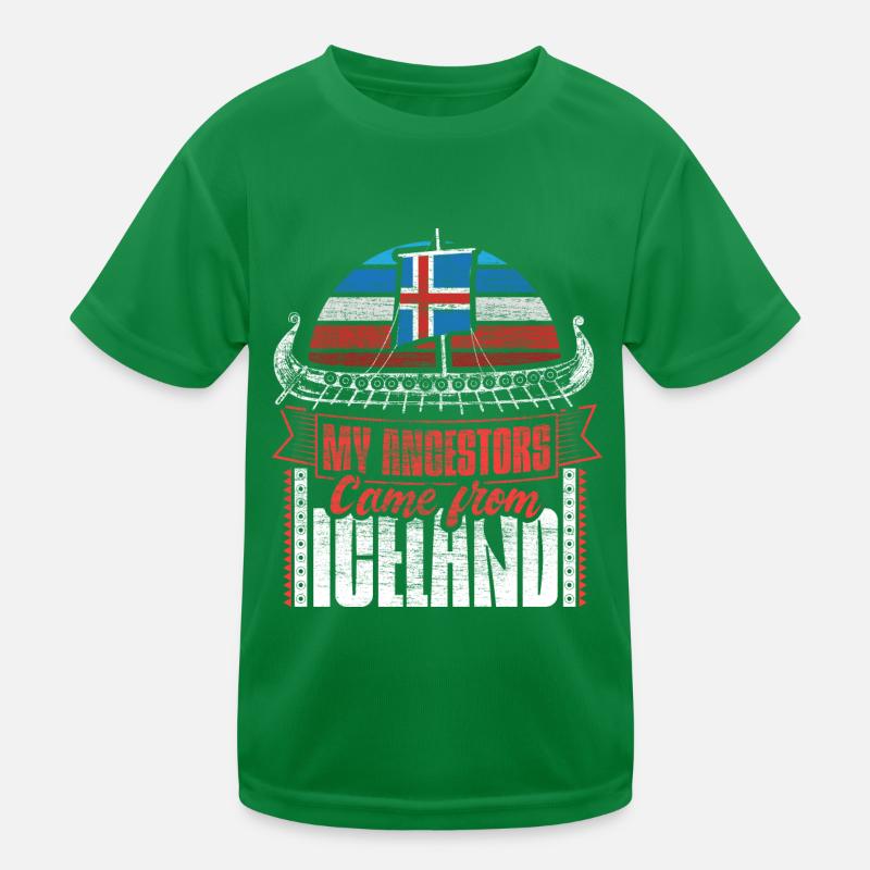 Island Isländer Herkunft Geschenkidee Kinder Funktions-T-Shirt