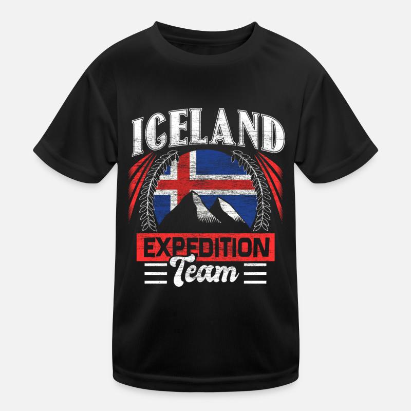 Island Staat Geschenkidee Kinder Funktions-T-Shirt