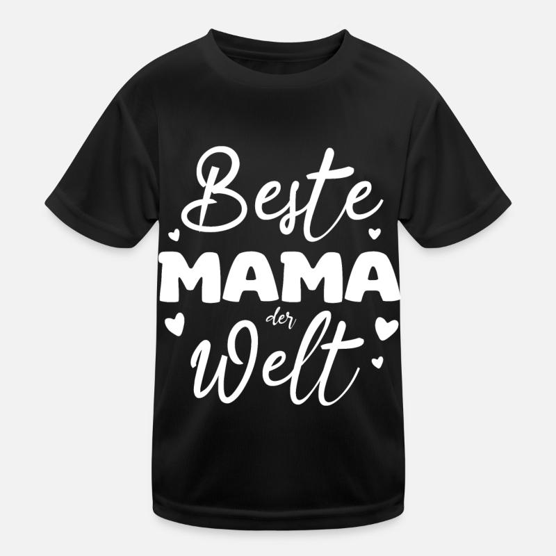 Beste Mama der Welt Herz Kinder Funktions-T-Shirt