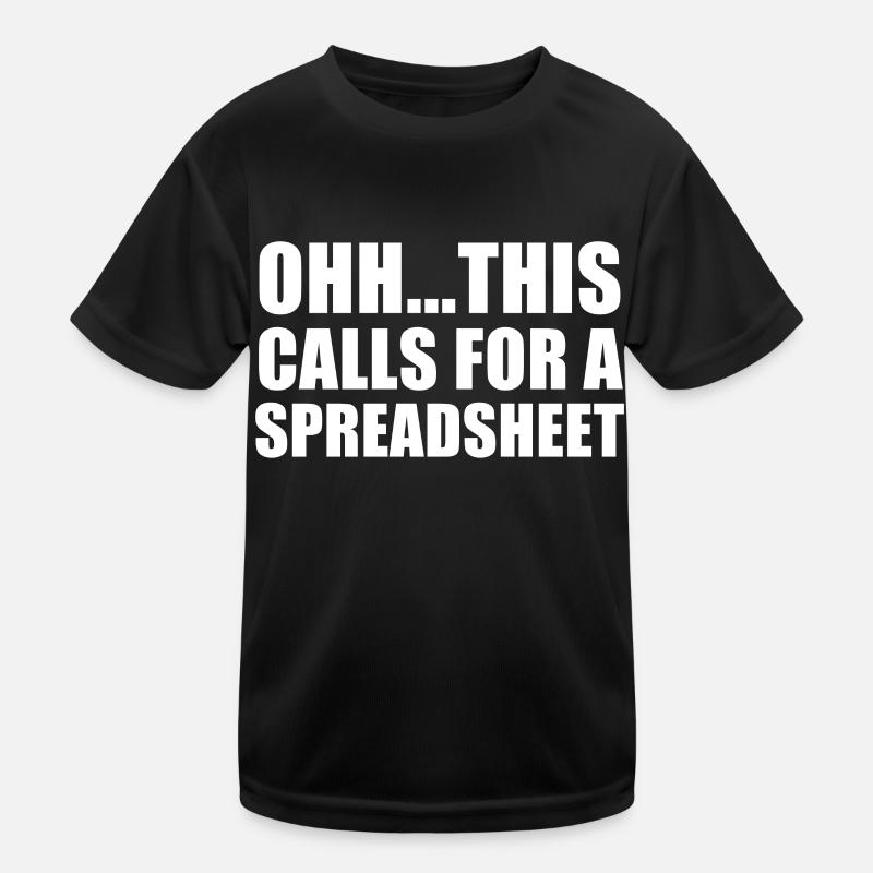 oh ça appelle une feuille de calcul, drôle T-shirt sport Enfant