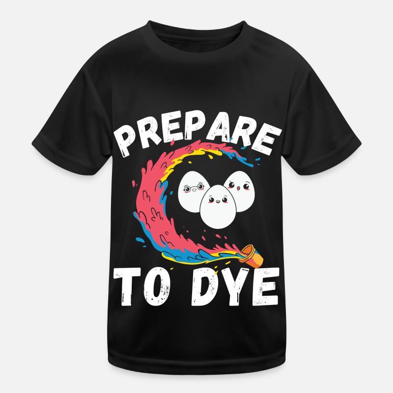 Bereiten Sie sich auf das Färben vor, lustiges Ostereiergeschenk, glücklich Kinder Funktions-T-Shirt