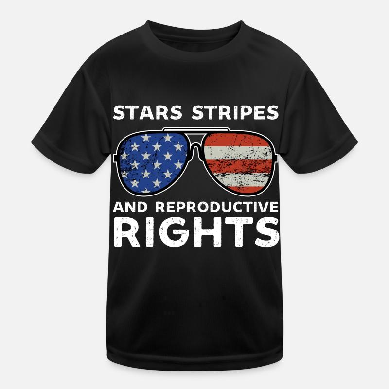stars stripes reproductive rights pro choice Kids Functional T-Shirt