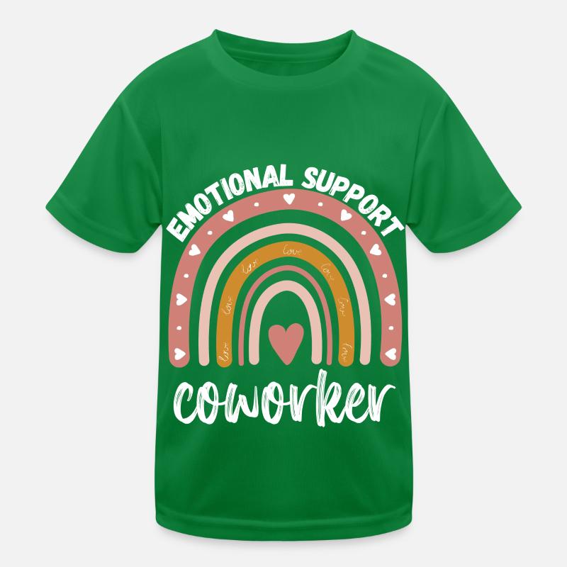 Emotional support coworker - Retro co worker gift Kids Functional T-Shirt