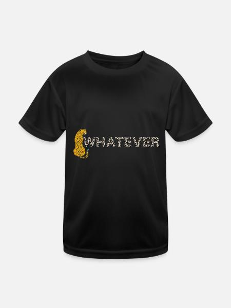 Leopard, whatever, leopard print, funny H - Kids Functional T-Shirt - black - Front