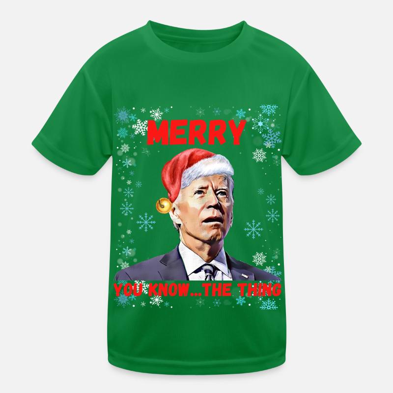 Joyeux vous savez la chose, Noël Biden 2022, T-shirt sport Enfant