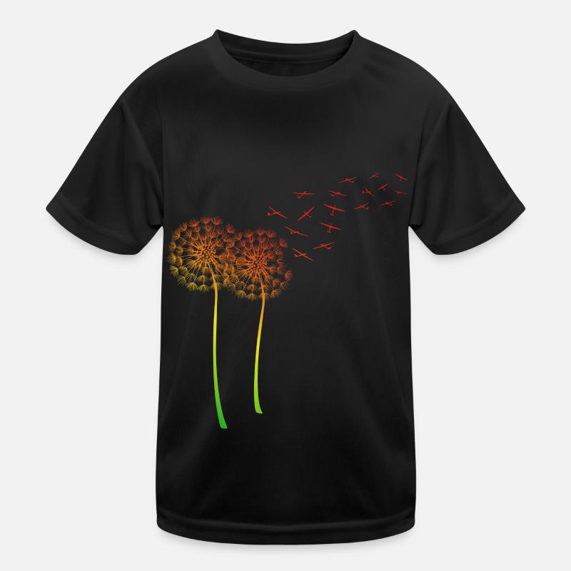 Glider Pilot Dandelion Dandelion Glider Kids Functional T-Shirt
