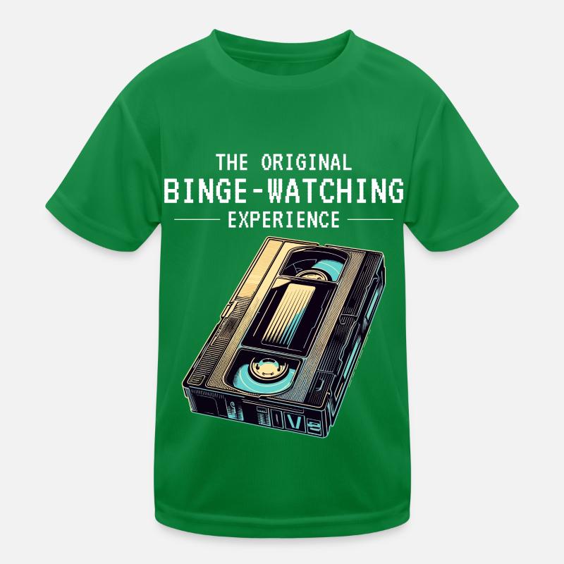 Rétro VHS cassette nostalgique des années 80 Binge-watching T-shirt sport Enfant