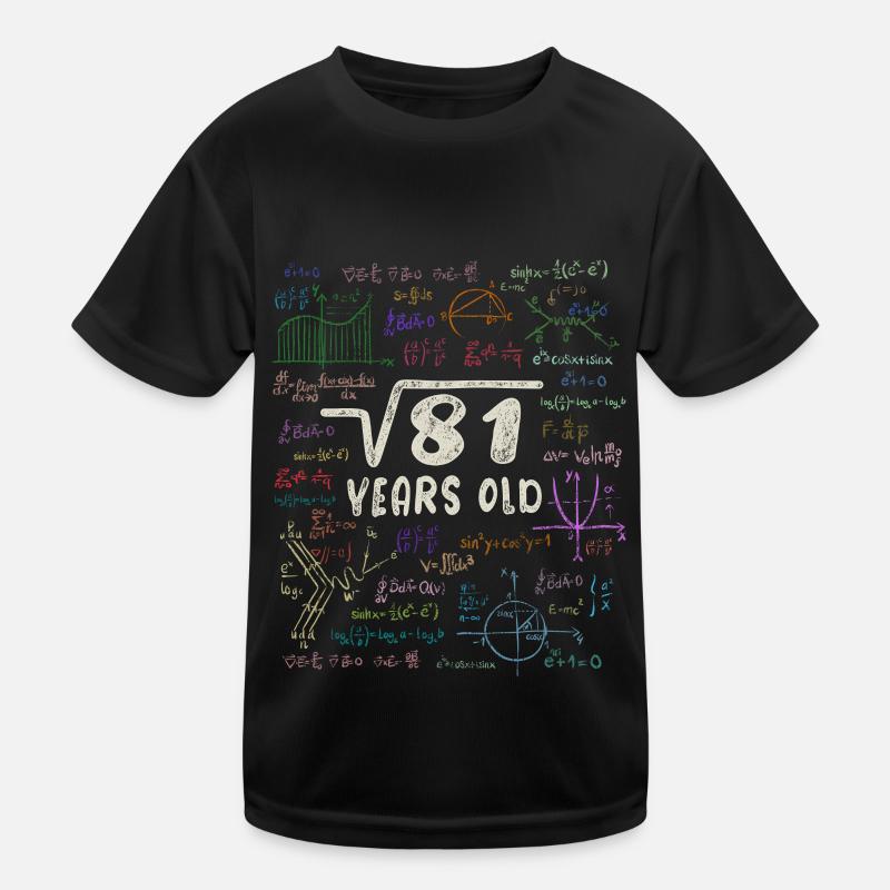 Wurzel aus 81 = 9. Geburtstag - Geschenk Kinder Funktions-T-Shirt