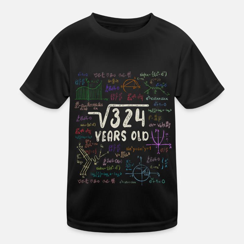 Wurzel aus 324 = 18. Geburtstag - Geschenk Kinder Funktions-T-Shirt