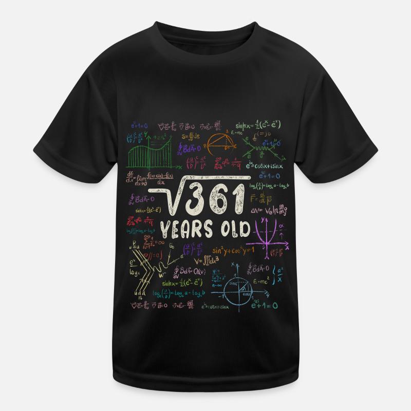 Wurzel aus 361 = 19. Geburtstag - Geschenk Kinder Funktions-T-Shirt