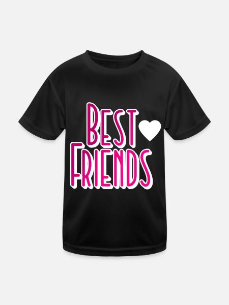 Meilleurs amis Amis Amitié - T-shirt sport Enfant - noir - Devant