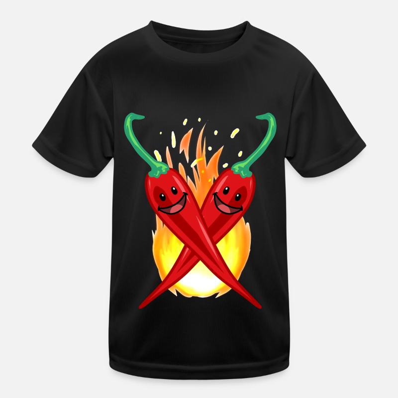 Chilli Pepperoni Spice Cuisson Cuisine Nourriture T-shirt sport Enfant