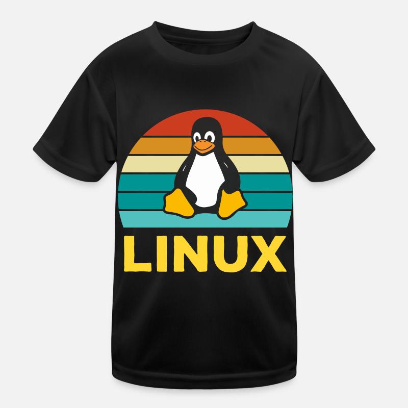 Linux Rétro Vintage Geek Style Informaticien T-shirt sport Enfant