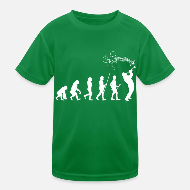 Trumpet evolution musician wind instrument Kids Functional T-Shirt