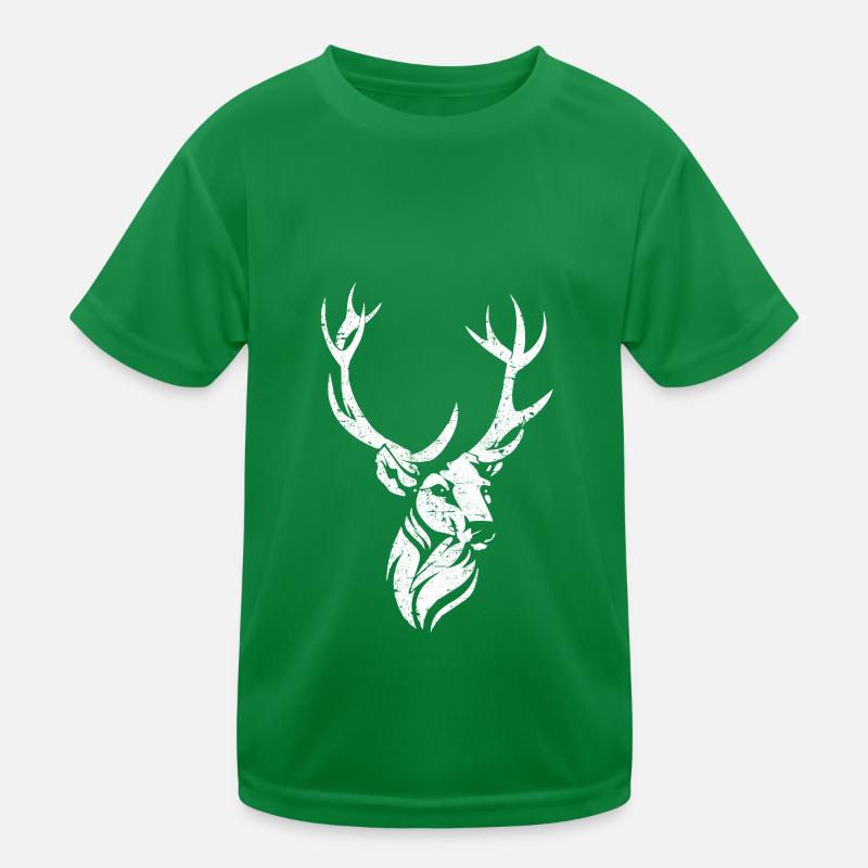 Deer Forest Deer Antler Forests Black Forest Kids Functional T-Shirt