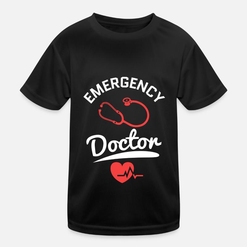 Notarzt Stethoskop Herz Arzt Pfleger Kinder Funktions-T-Shirt
