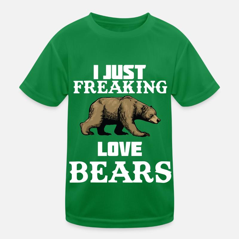 Bär Bären Braunbär Wildnis Wald Kinder Funktions-T-Shirt