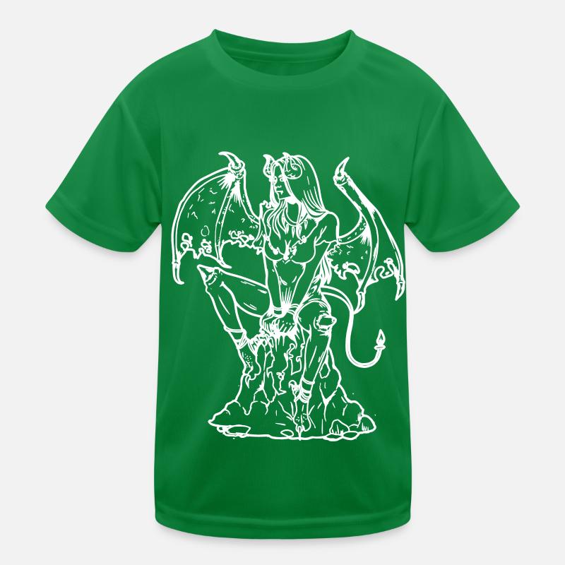 Demon Satan Devil Devil Hell Devil Woman Dark Kids Functional T-Shirt